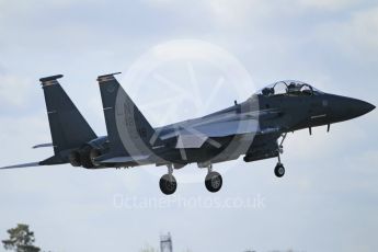 World © Octane Photographic Ltd. 3rd May 2016 RAF Lakenheath, USAF (United States Air Force) 48th Fighter Wing “Statue of Liberty Wing” commanding officer's personal aircraft, McDonnell Douglas F-15E Strike Eagle. Digital Ref : 1531CB1L0784