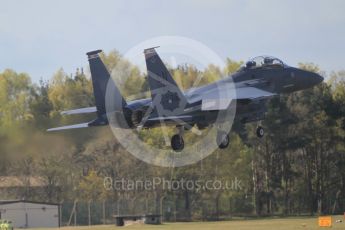World © Octane Photographic Ltd. 3rd May 2016 RAF Lakenheath, USAF (United States Air Force) 48th Fighter Wing “Statue of Liberty Wing” commanding officer's personal aircraft, McDonnell Douglas F-15E Strike Eagle. Digital Ref : 1531CB1L0786