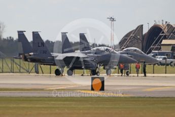 World © Octane Photographic Ltd. 3rd May 2016 RAF Lakenheath, USAF (United States Air Force) 48th Fighter Wing “Statue of Liberty Wing” 492 Fighter Squadron “Mad Hatters”, McDonnell Douglas F-15E Strike Eagle. Digital Ref : 1531CB1L0980