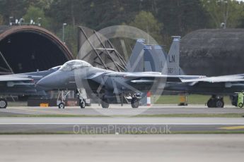 World © Octane Photographic Ltd. 3rd May 2016 RAF Lakenheath, USAF (United States Air Force) 48th Fighter Wing “Statue of Liberty Wing” 492 Fighter Squadron “Mad Hatters”, McDonnell Douglas F-15E Strike Eagle. Digital Ref : 1531CB1L1025