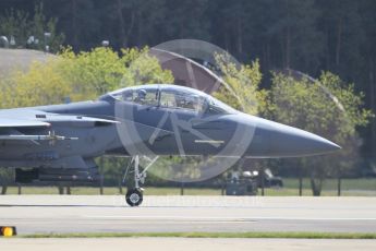 World © Octane Photographic Ltd. 3rd May 2016 RAF Lakenheath, USAF (United States Air Force) 48th Fighter Wing “Statue of Liberty Wing” 492 Fighter Squadron “Mad Hatters”, McDonnell Douglas F-15E Strike Eagle. Digital Ref :1531CB1L1045