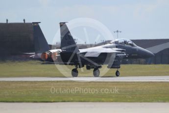 World © Octane Photographic Ltd. 3rd May 2016 RAF Lakenheath, USAF (United States Air Force) 48th Fighter Wing “Statue of Liberty Wing” 492 Fighter Squadron “Mad Hatters”, McDonnell Douglas F-15E Strike Eagle. Digital Ref :1531CB1L1298