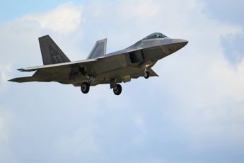 World © Octane Photographic Ltd. 3rd May 2016 RAF Lakenheath, USAF (United States Air Force) 325th Operations Group, 95th Fighter Squadron “Boneheads”, Lockheed-Martin F-22 Raptor. Digital Ref :1531CB1L1562