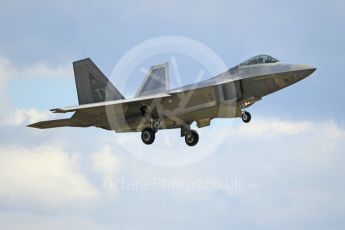 World © Octane Photographic Ltd. 3rd May 2016 RAF Lakenheath, USAF (United States Air Force) 325th Operations Group, 95th Fighter Squadron “Boneheads”, Lockheed-Martin F-22 Raptor. Digital Ref :1531CB1L1564