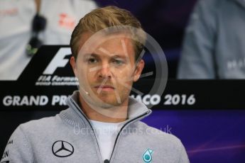 World © Octane Photographic Ltd. F1 Monaco GP FIA Drivers' Press Conference, Monaco, Monte Carlo, Wednesday 25th May 2016. Mercedes AMG Petronas – Nico Rosberg. Digital Ref : 1560LB1D4420