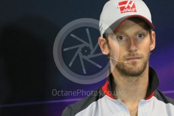 World © Octane Photographic Ltd. F1 Monaco GP FIA Drivers' Press Conference, Monaco, Monte Carlo, Wednesday 25th May 2016. Haas F1 Team – Romain Grosjean. Digital Ref : 1560LB1D4441