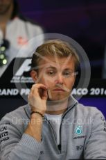 World © Octane Photographic Ltd. F1 Monaco GP FIA Drivers' Press Conference, Monaco, Monte Carlo, Wednesday 25th May 2016. Mercedes AMG Petronas – Nico Rosberg. Digital Ref : 1560LB1D4469