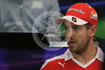 World © Octane Photographic Ltd. F1 Monaco GP FIA Drivers' Press Conference, Monaco, Monte Carlo, Wednesday 25th May 2016. Scuderia Ferrari – Sebastian Vettel. Digital Ref : 1560LB1D4506