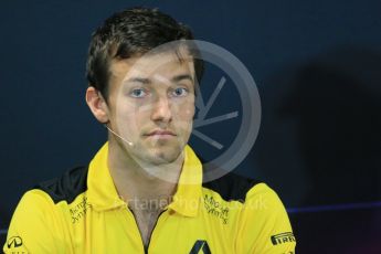 World © Octane Photographic Ltd. F1 Monaco GP FIA Drivers' Press Conference, Monaco, Monte Carlo, Wednesday 25th May 2016. Renault Sport F1 Team – Jolyon Palmer. Digital Ref : 1560LB1D4513