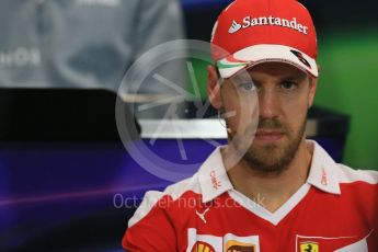 World © Octane Photographic Ltd. F1 Monaco GP FIA Drivers' Press Conference, Monaco, Monte Carlo, Wednesday 25th May 2016. Scuderia Ferrari – Sebastian Vettel. Digital Ref : 1560LB1D4578