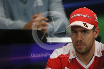 World © Octane Photographic Ltd. F1 Monaco GP FIA Drivers' Press Conference, Monaco, Monte Carlo, Wednesday 25th May 2016. Scuderia Ferrari – Sebastian Vettel. Digital Ref : 1560LB1D4605