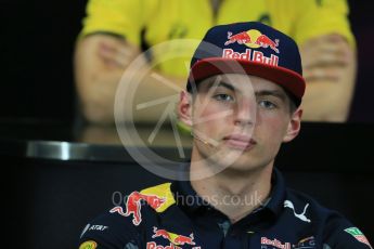 World © Octane Photographic Ltd. F1 Monaco GP FIA Drivers' Press Conference, Monaco, Monte Carlo, Wednesday 25th May 2016. Red Bull Racing – Max Verstappen. Digital Ref : 1560LB1D4713