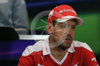 World © Octane Photographic Ltd. F1 Monaco GP FIA Drivers' Press Conference, Monaco, Monte Carlo, Wednesday 25th May 2016. Scuderia Ferrari – Sebastian Vettel. Digital Ref : 1560LB1D4782