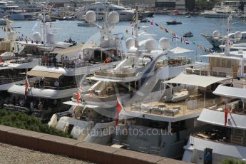 World © Octane Photographic Ltd. Williams Martini Racing yacht "Rola". Saturday 28th May 2016, F1 Monaco GP Practice 3, Monaco, Monte Carlo. Digital Ref : 1568CB1D7914
