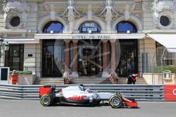 World © Octane Photographic Ltd. Haas F1 Team VF-16 – Romain Grosjean. Saturday 28th May 2016, F1 Monaco GP Practice 3, Monaco, Monte Carlo. Digital Ref : 1568CB1D7940