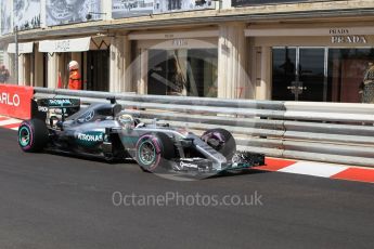 World © Octane Photographic Ltd. Mercedes AMG Petronas W07 Hybrid – Lewis Hamilton. Saturday 28th May 2016, F1 Monaco GP Practice 3, Monaco, Monte Carlo. Digital Ref : 1568CB1D8152