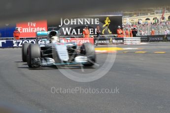 World © Octane Photographic Ltd. Mercedes AMG Petronas W07 Hybrid – Lewis Hamilton. Saturday 28th May 2016, F1 Monaco GP Practice 3, Monaco, Monte Carlo. Digital Ref : 1568CB1D8180