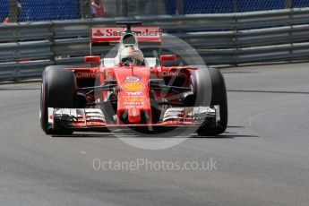 World © Octane Photographic Ltd. Scuderia Ferrari SF16-H – Sebastian Vettel. Saturday 28th May 2016, F1 Monaco GP Practice 3, Monaco, Monte Carlo. Digital Ref : 1568CB7D1878