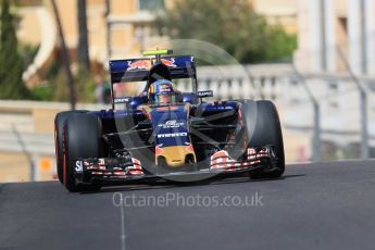 World © Octane Photographic Ltd. Scuderia Toro Rosso STR11 – Carlos Sainz. Saturday 28th May 2016, F1 Monaco GP Practice 3, Monaco, Monte Carlo. Digital Ref : 1568CB7D1900