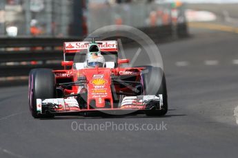 World © Octane Photographic Ltd. Scuderia Ferrari SF16-H – Sebastian Vettel. Saturday 28th May 2016, F1 Monaco GP Practice 3, Monaco, Monte Carlo. Digital Ref : 1568CB7D1943