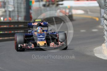 World © Octane Photographic Ltd. Scuderia Toro Rosso STR11 – Carlos Sainz. Saturday 28th May 2016, F1 Monaco GP Practice 3, Monaco, Monte Carlo. Digital Ref : 1568CB7D1963
