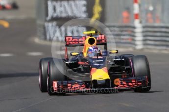 World © Octane Photographic Ltd. Red Bull Racing RB12 – Max Verstappen. Saturday 28th May 2016, F1 Monaco GP Practice 3, Monaco, Monte Carlo. Digital Ref : 1568CB7D2026