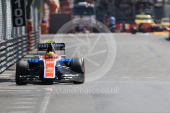 World © Octane Photographic Ltd. Manor Racing MRT05 – Rio Haryanto. Saturday 28th May 2016, F1 Monaco GP Practice 3, Monaco, Monte Carlo. Digital Ref : 1568CB7D2040