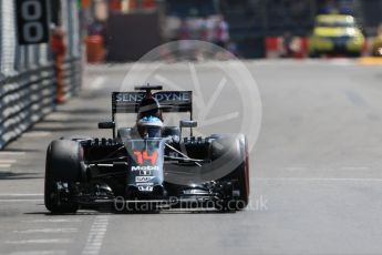 World © Octane Photographic Ltd. McLaren Honda MP4-31 – Fernando Alonso. Saturday 28th May 2016, F1 Monaco GP Practice 3, Monaco, Monte Carlo. Digital Ref : 1568CB7D2066