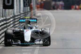 World © Octane Photographic Ltd. Mercedes AMG Petronas W07 Hybrid – Nico Rosberg. Saturday 28th May 2016, F1 Monaco GP Practice 3, Monaco, Monte Carlo. Digital Ref : 1568CB7D2092