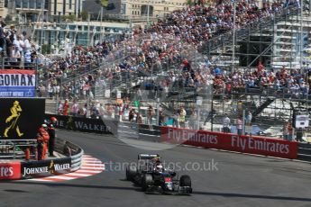 World © Octane Photographic Ltd. McLaren Honda MP4-31 – Jenson Button. Saturday 28th May 2016, F1 Monaco GP Practice 3, Monaco, Monte Carlo. Digital Ref : 1568LB1D0067