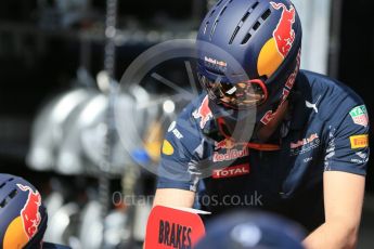 World © Octane Photographic Ltd. Red Bull Racing pit stop practice. Saturday 28th May 2016, F1 Monaco GP Practice 3, Monaco, Monte Carlo. Digital Ref : 1568LB1D9080