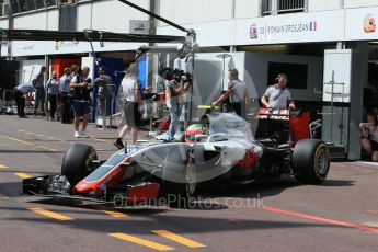 World © Octane Photographic Ltd. Haas F1 Team VF-16 - Esteban Gutierrez. Saturday 28th May 2016, F1 Monaco GP Practice 3, Monaco, Monte Carlo. Digital Ref : 1568LB1D9393