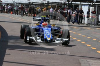 World © Octane Photographic Ltd. Sauber F1 Team C35 – Felipe Nasr. Saturday 28th May 2016, F1 Monaco GP Practice 3, Monaco, Monte Carlo. Digital Ref : 1568LB1D9429