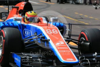 World © Octane Photographic Ltd. Manor Racing MRT05 – Rio Haryanto. Saturday 28th May 2016, F1 Monaco GP Practice 3, Monaco, Monte Carlo. Digital Ref : 1568LB1D9465