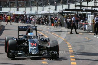 World © Octane Photographic Ltd. McLaren Honda MP4-31 – Fernando Alonso. Saturday 28th May 2016, F1 Monaco GP Practice 3, Monaco, Monte Carlo. Digital Ref : 1568LB1D9493