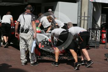 World © Octane Photographic Ltd. Haas F1 Team VF-16 - Esteban Gutierrez. Saturday 28th May 2016, F1 Monaco GP Practice 3, Monaco, Monte Carlo. Digital Ref : 1568LB1D9505