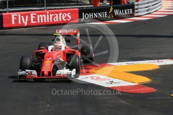 World © Octane Photographic Ltd. Scuderia Ferrari SF16-H – Kimi Raikkonen. Saturday 28th May 2016, F1 Monaco GP Practice 3, Monaco, Monte Carlo. Digital Ref : 1568LB1D9554