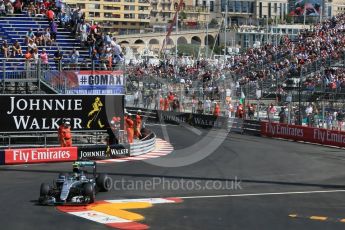 World © Octane Photographic Ltd. Mercedes AMG Petronas W07 Hybrid – Nico Rosberg. Saturday 28th May 2016, F1 Monaco GP Practice 3, Monaco, Monte Carlo. Digital Ref : 1568LB1D9564