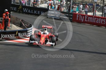 World © Octane Photographic Ltd. Scuderia Ferrari SF16-H – Sebastian Vettel. Saturday 28th May 2016, F1 Monaco GP Practice 3, Monaco, Monte Carlo. Digital Ref : 1568LB1D9893
