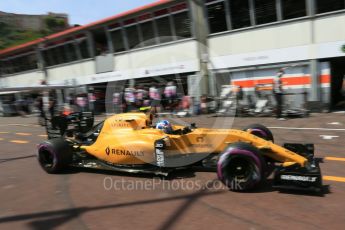 World © Octane Photographic Ltd. Renault Sport F1 Team RS16 – Jolyon Palmer. Saturday 28th May 2016, F1 Monaco GP Practice 3, Monaco, Monte Carlo. Digital Ref : 1568LB5D8138