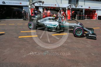 World © Octane Photographic Ltd. Mercedes AMG Petronas W07 Hybrid – Nico Rosberg. Saturday 28th May 2016, F1 Monaco GP Practice 3, Monaco, Monte Carlo. Digital Ref : 1568LB5D8207