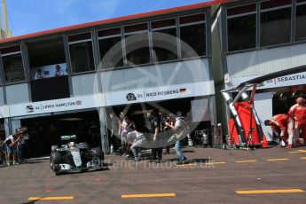 World © Octane Photographic Ltd. Mercedes AMG Petronas W07 Hybrid – Lewis Hamilton. Saturday 28th May 2016, F1 Monaco GP Practice 3, Monaco, Monte Carlo. Digital Ref : 1568LB5D8218