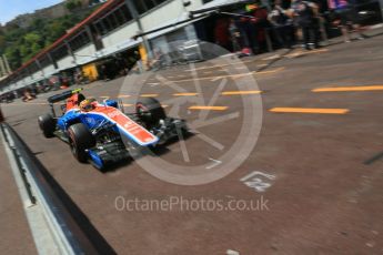 World © Octane Photographic Ltd. Manor Racing MRT05 – Rio Haryanto. Saturday 28th May 2016, F1 Monaco GP Practice 3, Monaco, Monte Carlo. Digital Ref : 1568LB5D8250