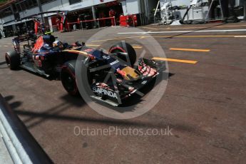 World © Octane Photographic Ltd. Scuderia Toro Rosso STR11 – Carlos Sainz. Saturday 28th May 2016, F1 Monaco GP Practice 3, Monaco, Monte Carlo. Digital Ref : 1568LB5D8258