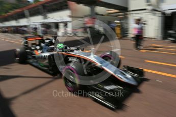 World © Octane Photographic Ltd. Sahara Force India VJM09 - Nico Hulkenberg. Saturday 28th May 2016, F1 Monaco GP Practice 3, Monaco, Monte Carlo. Digital Ref : 1568LB5D8296