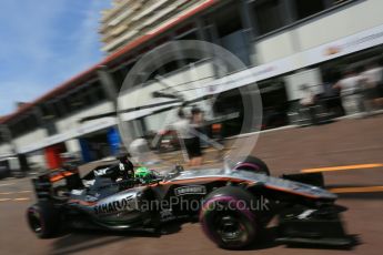 World © Octane Photographic Ltd. Sahara Force India VJM09 - Nico Hulkenberg. Saturday 28th May 2016, F1 Monaco GP Practice 3, Monaco, Monte Carlo. Digital Ref : 1568LB5D8303