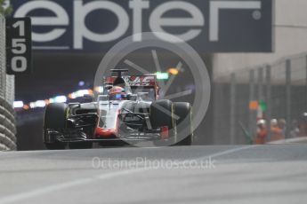 World © Octane Photographic Ltd. Haas F1 Team VF-16 – Romain Grosjean. Thursday 26th May 2016, F1 Monaco GP Practice 1, Monaco, Monte Carlo. Digital Ref :