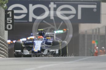 World © Octane Photographic Ltd. Sauber F1 Team C35 – Felipe Nasr. Thursday 26th May 2016, F1 Monaco GP Practice 1, Monaco, Monte Carlo. Digital Ref :