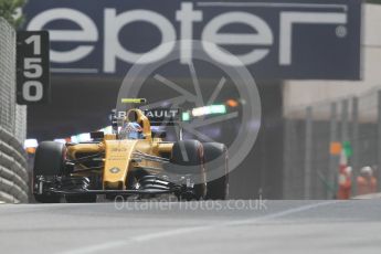 World © Octane Photographic Ltd. Renault Sport F1 Team RS16 – Jolyon Palmer. Thursday 26th May 2016, F1 Monaco GP Practice 1, Monaco, Monte Carlo. Digital Ref :