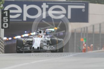 World © Octane Photographic Ltd. Williams Martini Racing, Williams Mercedes FW38 – Felipe Massa. Thursday 26th May 2016, F1 Monaco GP Practice 1, Monaco, Monte Carlo. Digital Ref :